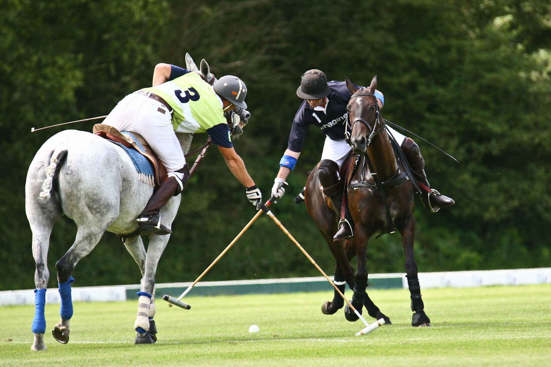 Polo action at Hurtwood Park
